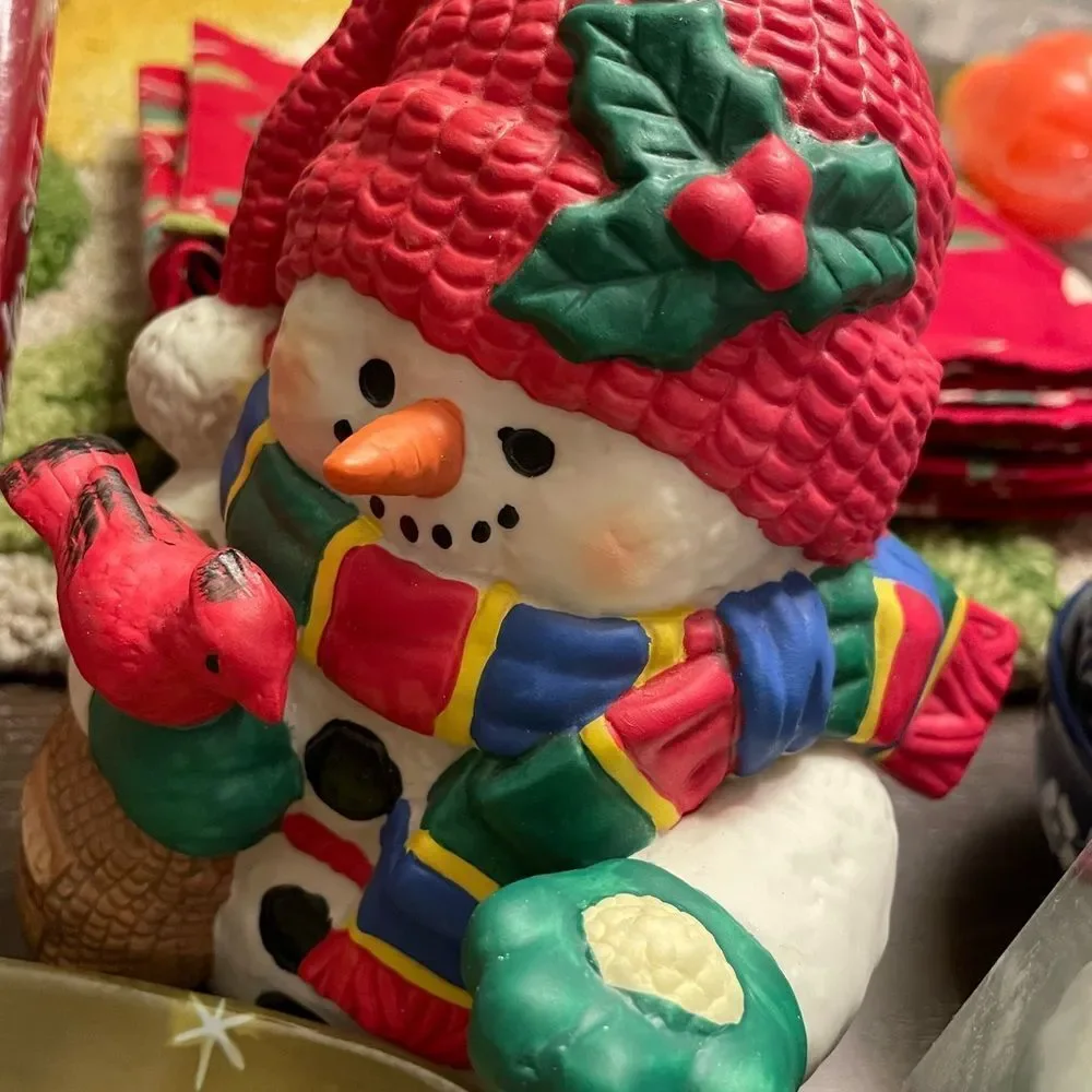 Snowman Christmas Plates Melamine Ceramic Wind Up Vintage Snowman Pier 1 Wine